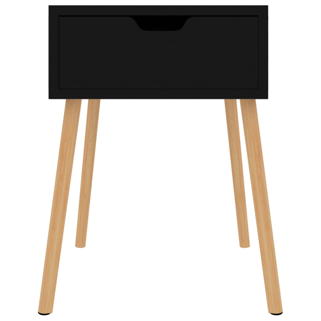Table de chevet Noir brillant 40x40x56 cm Bois d'ingénierie - XIOS