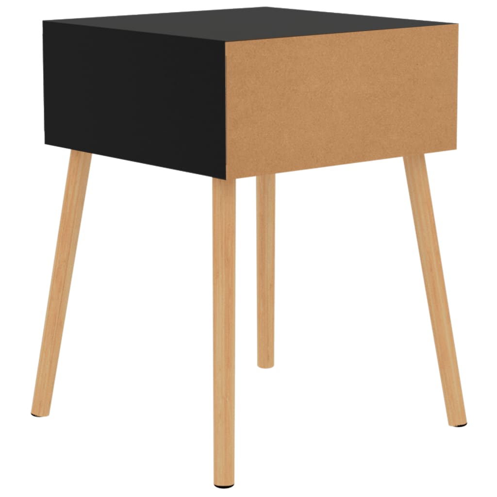 Table de chevet Noir brillant 40x40x56 cm Bois d'ingénierie - XIOS