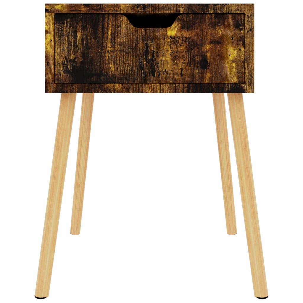 Table de chevet chêne fumé 40x40x56 cm Bois d'ingénierie - XIOS