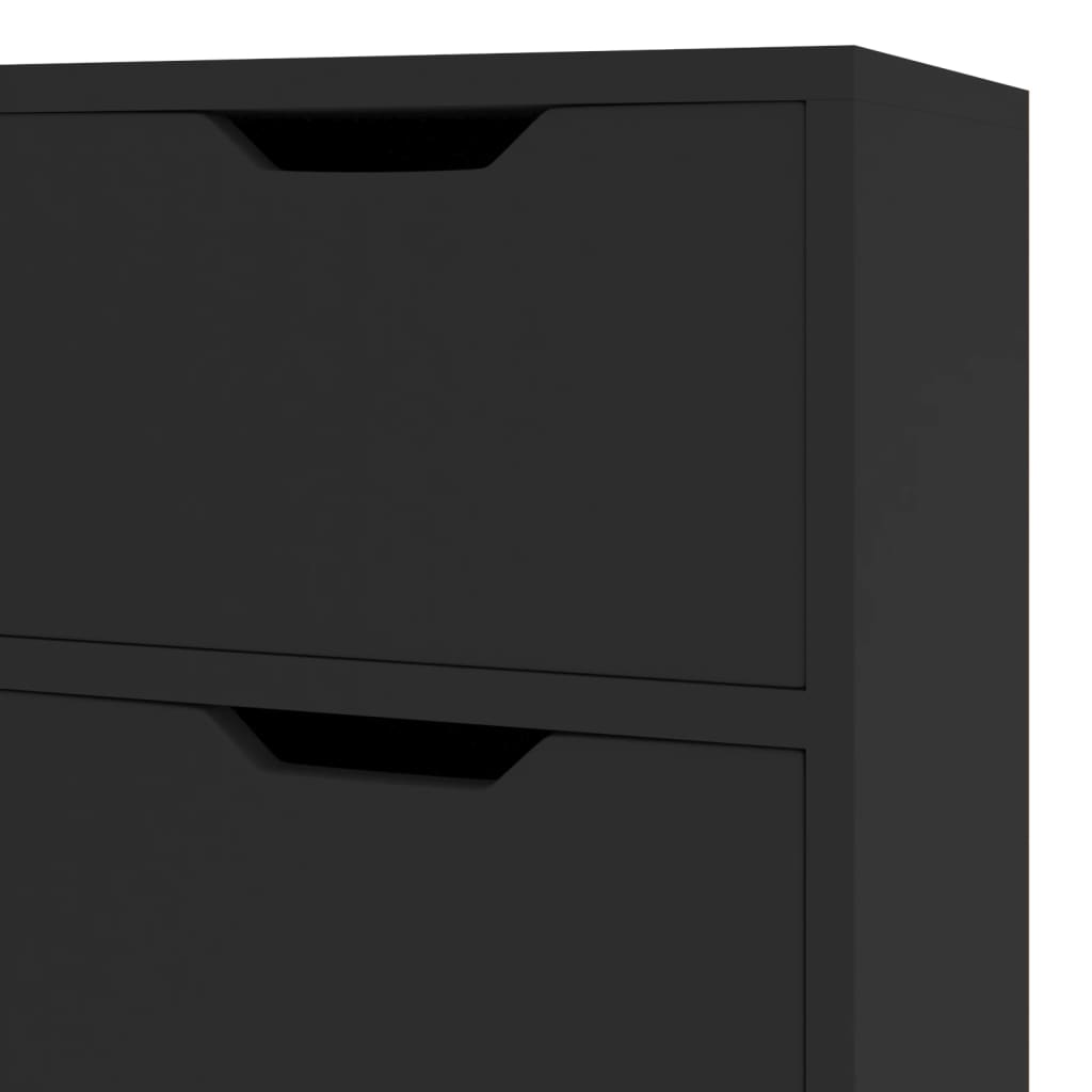 Buffet noir 90x30x72 cm bois d'ingénierie - XIOS
