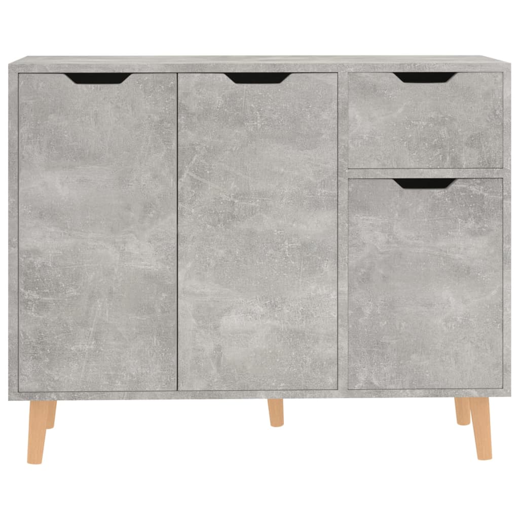 Buffet gris béton 90x30x72 cm bois d'ingénierie - XIOS