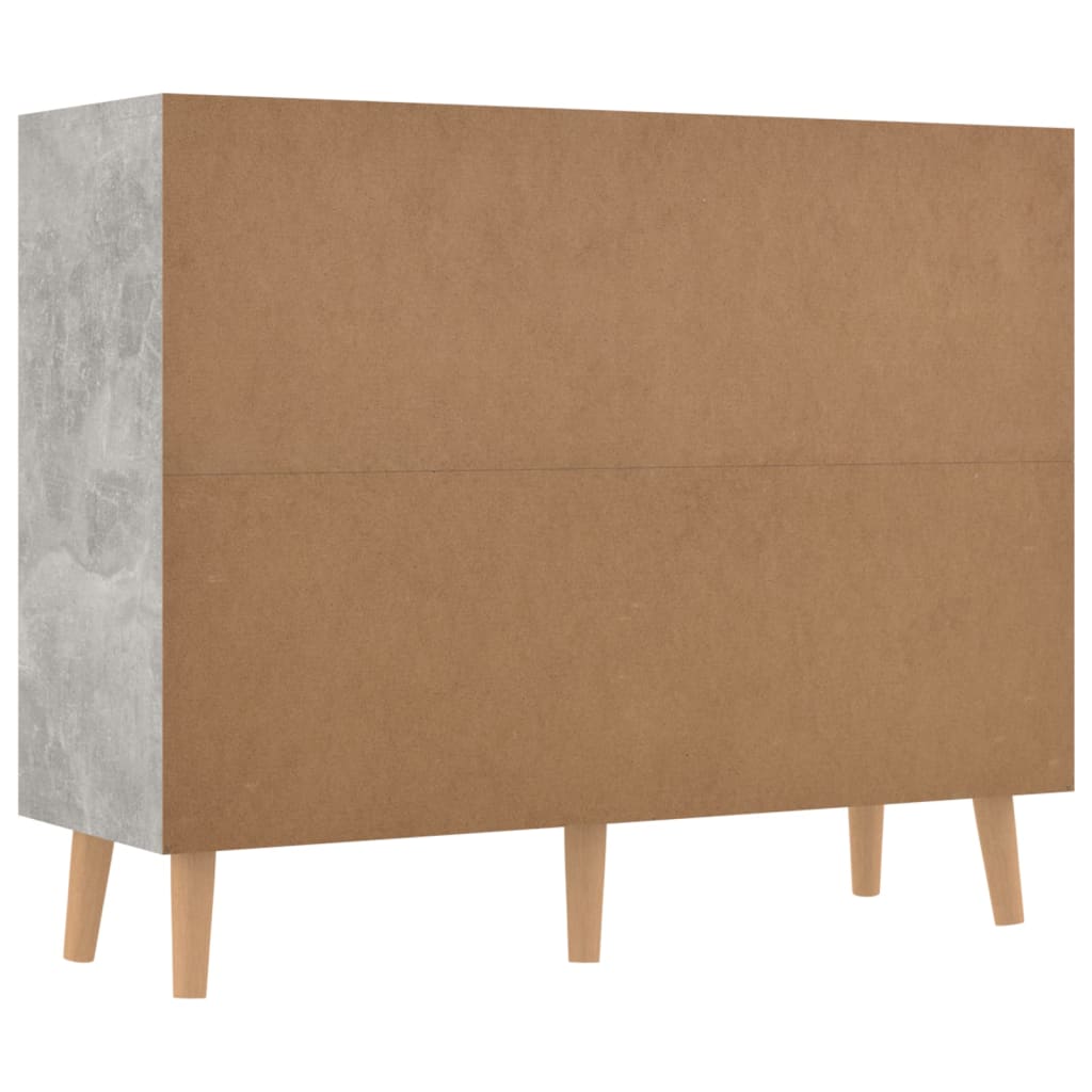 Buffet gris béton 90x30x72 cm bois d'ingénierie - XIOS