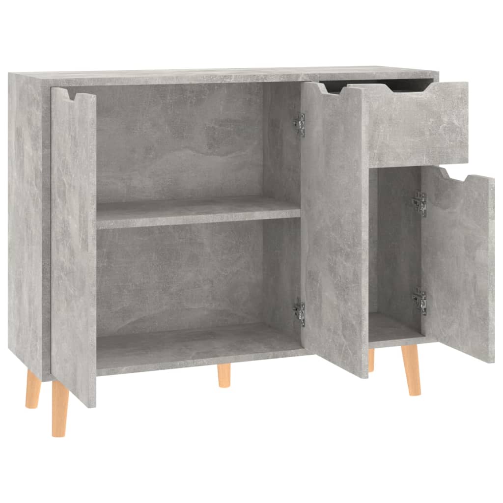 Buffet gris béton 90x30x72 cm bois d'ingénierie - XIOS