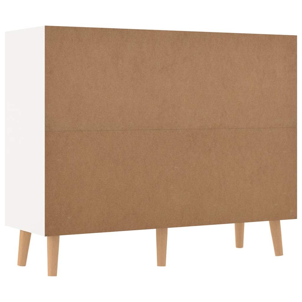 Buffet blanc et chêne sonoma 90x30x72 cm bois d'ingénierie - XIOS