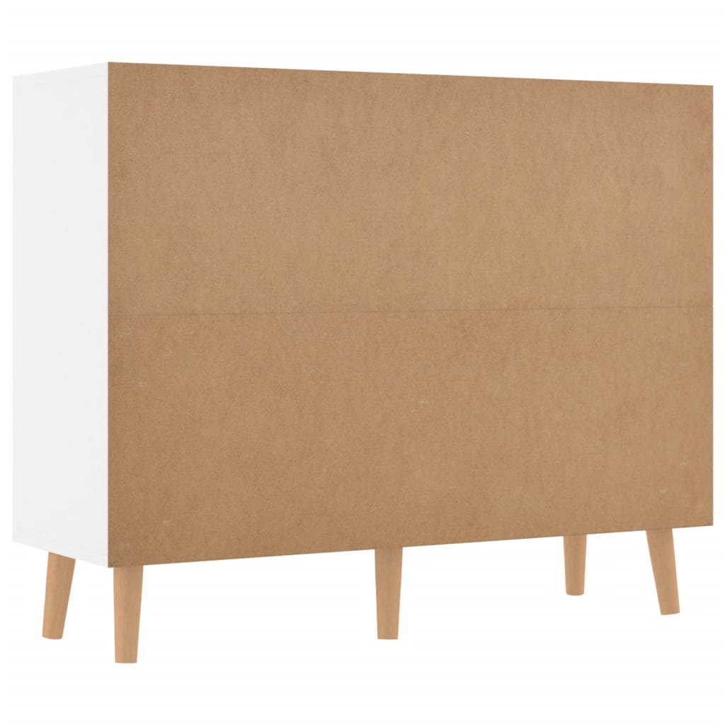 Buffet blanc brillant 90x30x72 cm bois d'ingénierie - XIOS