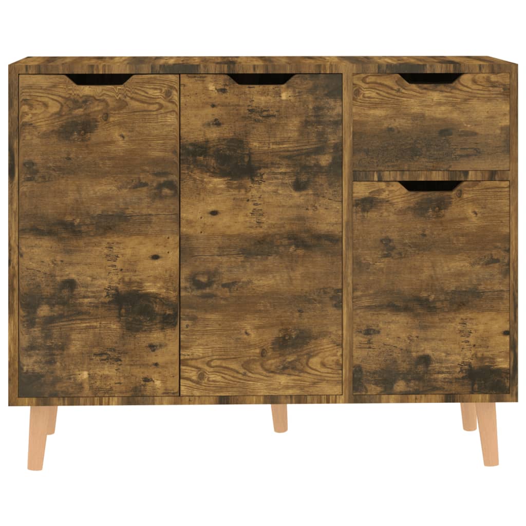 Buffet chêne fumé 90x30x72 cm bois d'ingénierie - XIOS