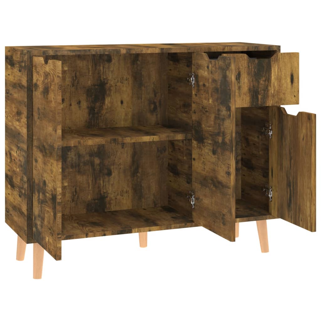 Buffet chêne fumé 90x30x72 cm bois d'ingénierie - XIOS