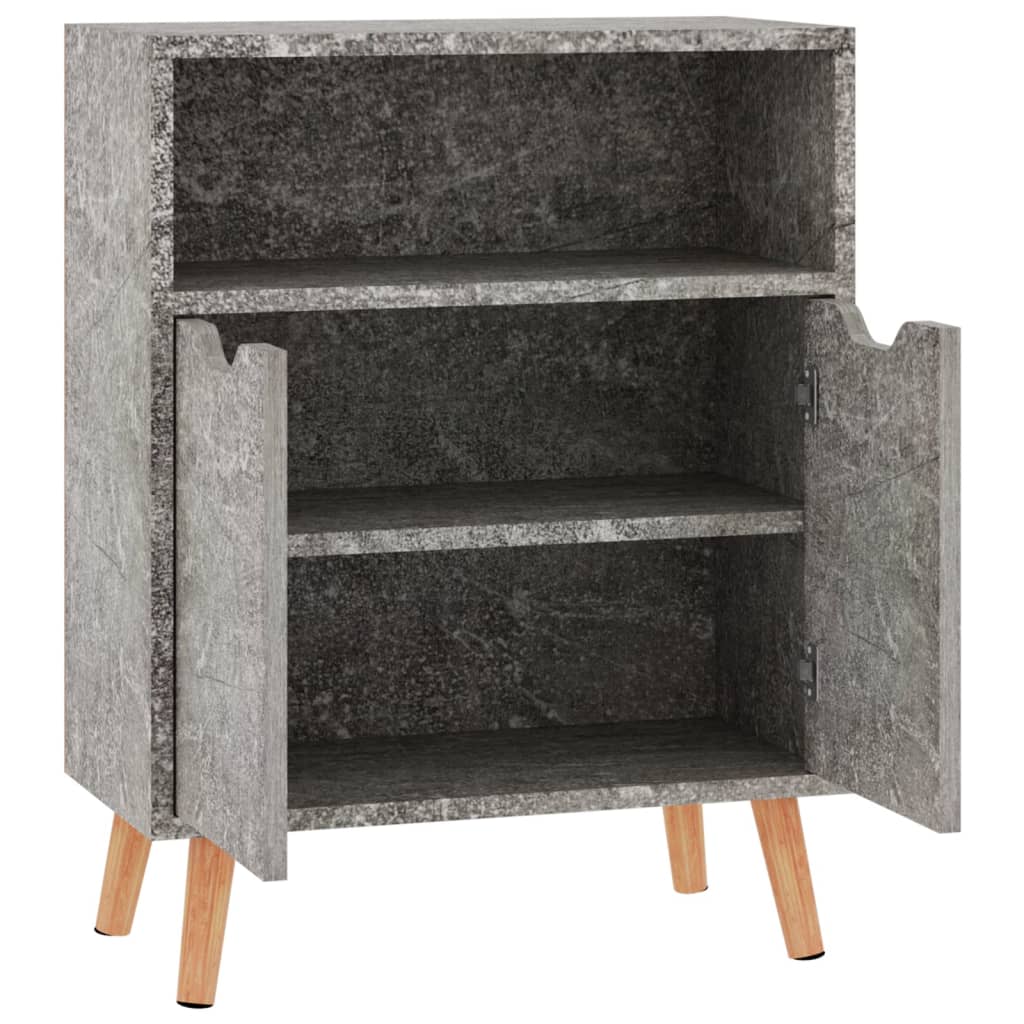 Buffet gris béton 60x30x72 cm bois d'ingénierie - XIOS