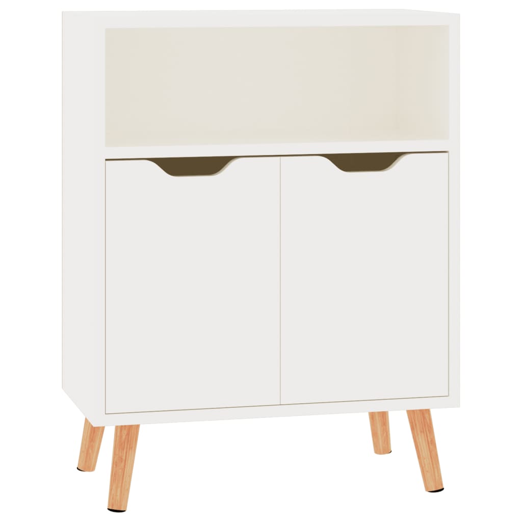 Buffet blanc brillant 60x30x72 cm bois d'ingénierie - XIOS
