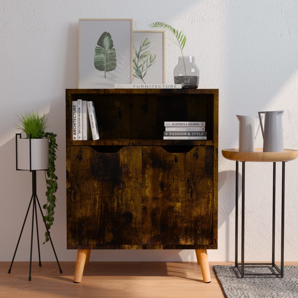 Buffet chêne fumé 60x30x72 cm bois d'ingénierie - XIOS