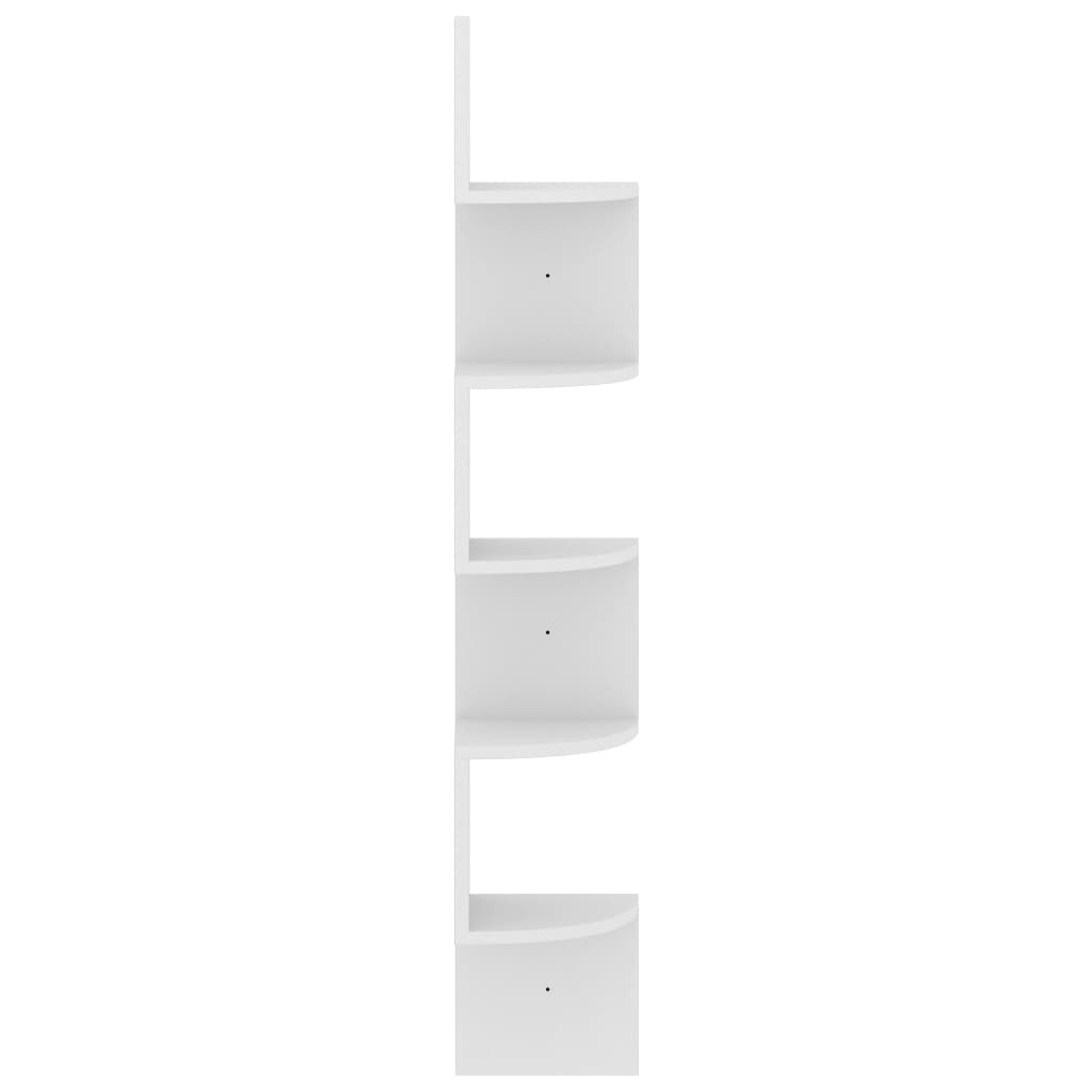 Étagère d'angle murale Blanc 19x19x123 cm Bois d'ingénierie - XIOS