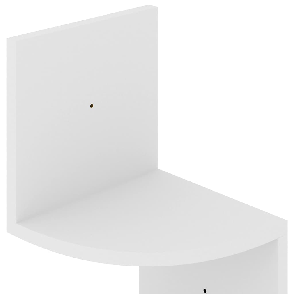 Étagère d'angle murale Blanc 19x19x123 cm Bois d'ingénierie - XIOS