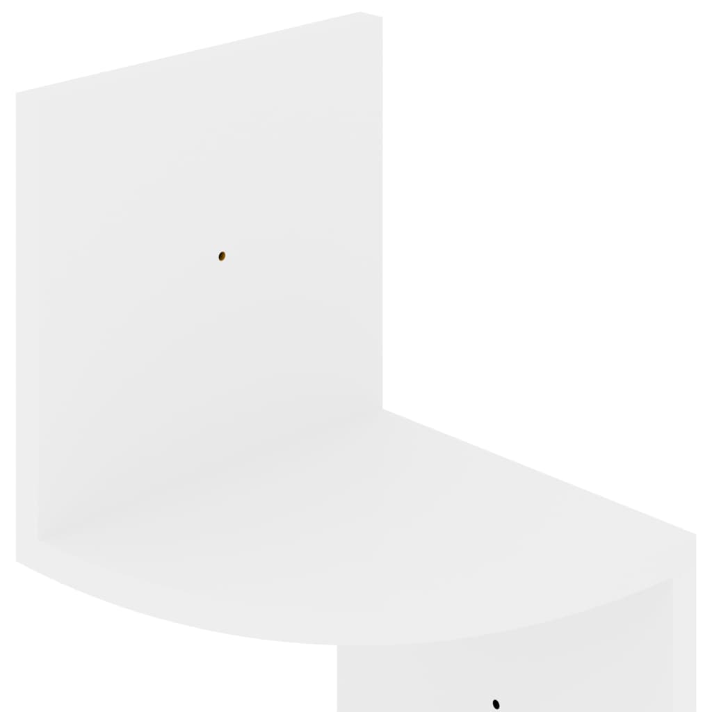Étagère d'angle murale blanc brillant 19x19x123 cm - XIOS