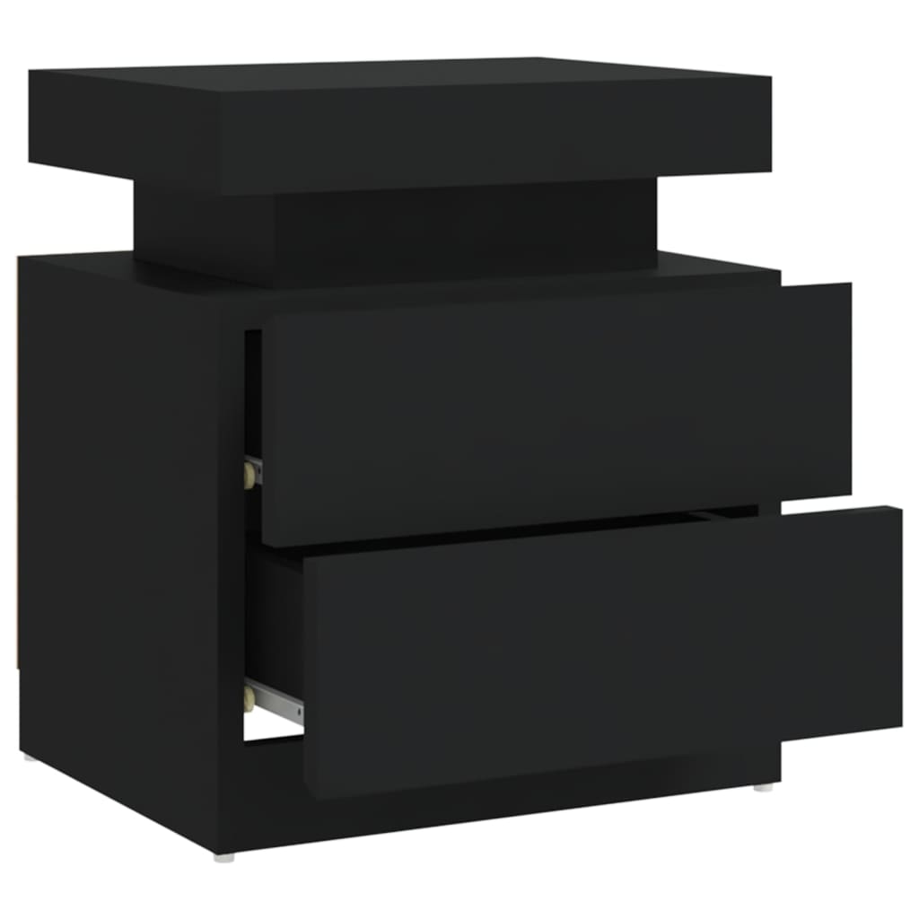 Table de chevet Noir 45x35x52 cm Aggloméré - XIOS