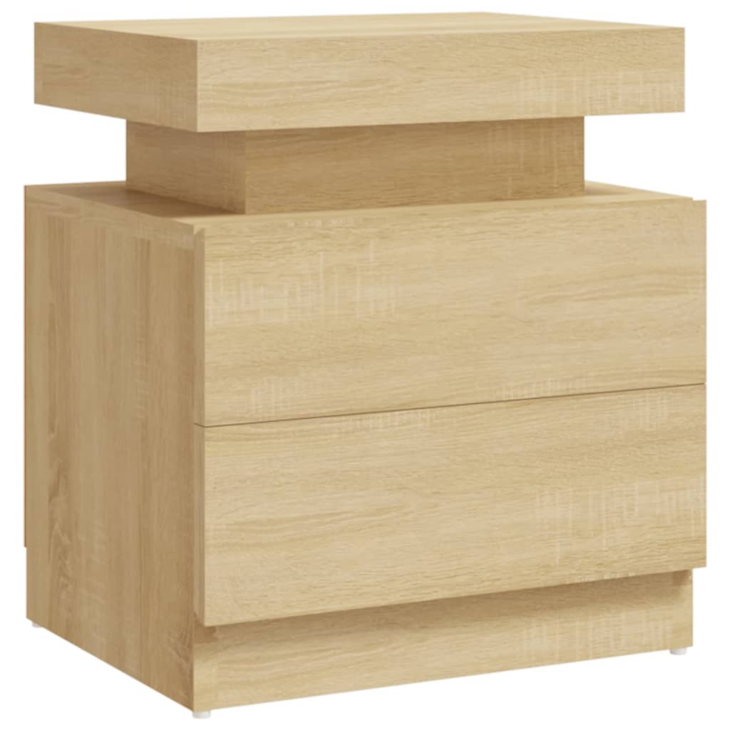 Table de chevet Chêne sonoma 45x35x52 cm Bois d'ingénierie - XIOS