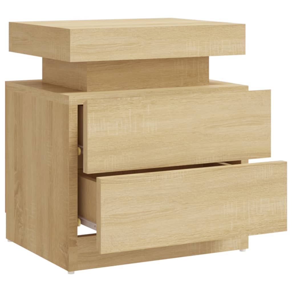 Table de chevet Chêne sonoma 45x35x52 cm Bois d'ingénierie - XIOS