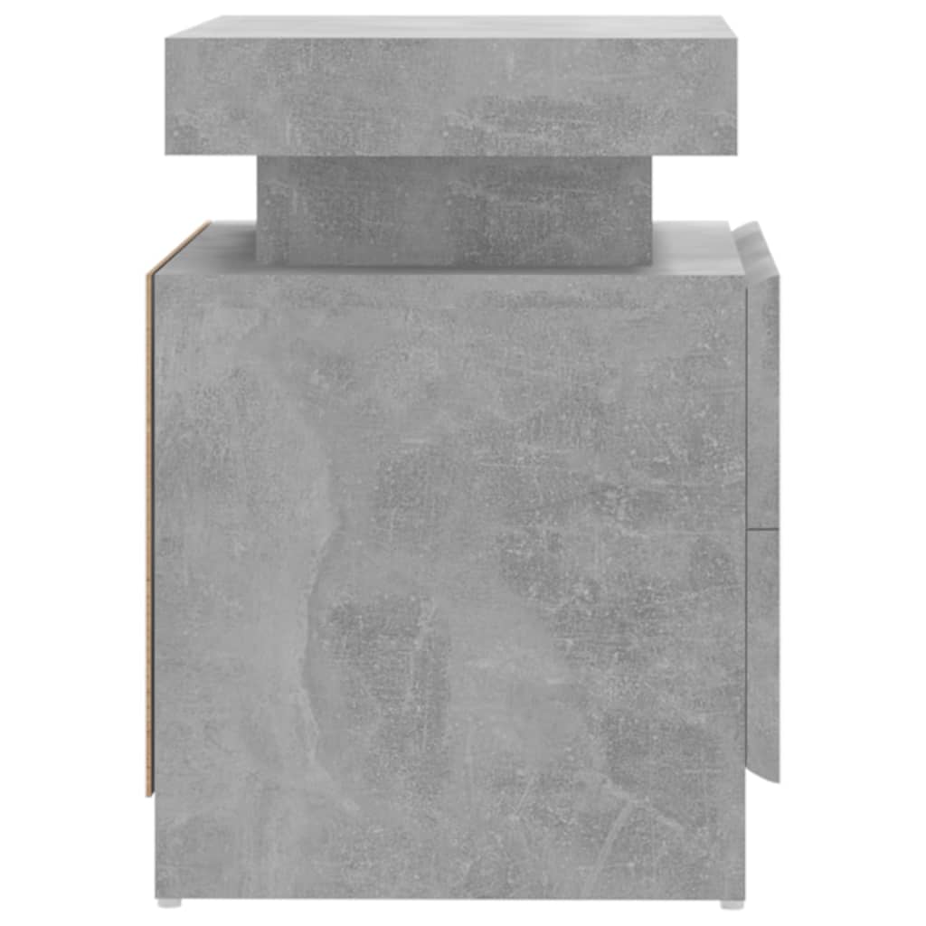 Table de chevet Gris béton 45x35x52 cm Bois d'ingénierie - XIOS
