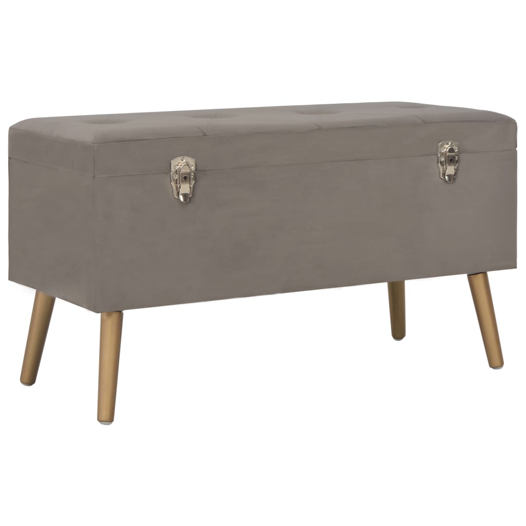 Tabourets de rangement lot de 3 Gris Velours - XIOS