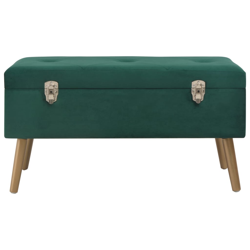 Banc avec compartiment de rangement 80 cm Vert Velours - XIOS