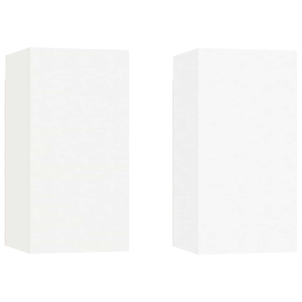 Meubles TV 2 pcs Blanc 30,5x30x60 cm Bois d’ingénierie - XIOS