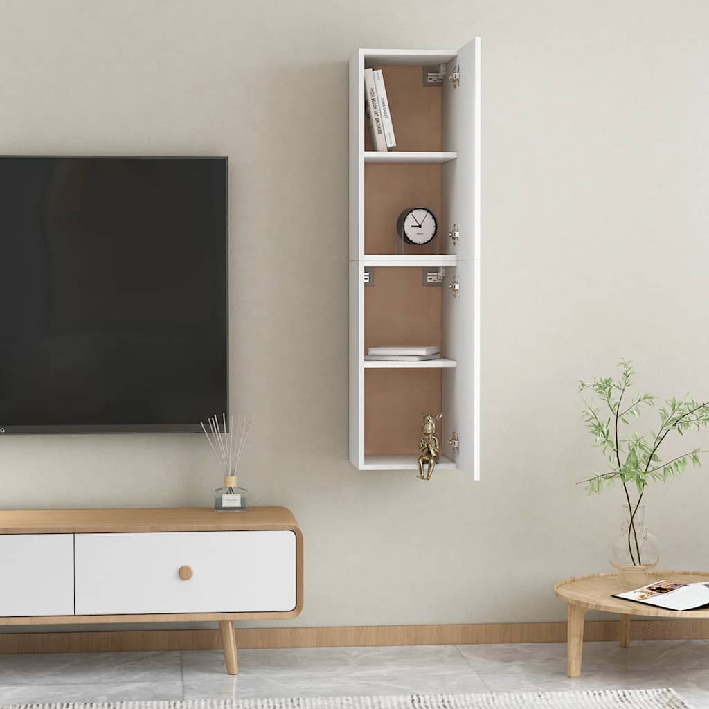 Meubles TV 2 pcs Blanc 30,5x30x60 cm Bois d’ingénierie - XIOS