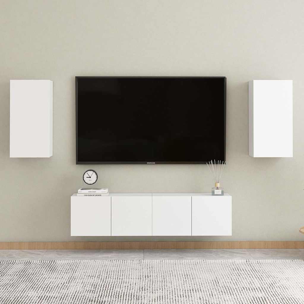 Meubles TV 2 pcs Blanc 30,5x30x60 cm Bois d’ingénierie - XIOS