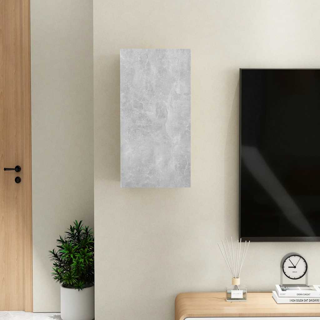 Meuble TV Gris béton 30,5x30x60 cm Bois d’ingénierie - XIOS