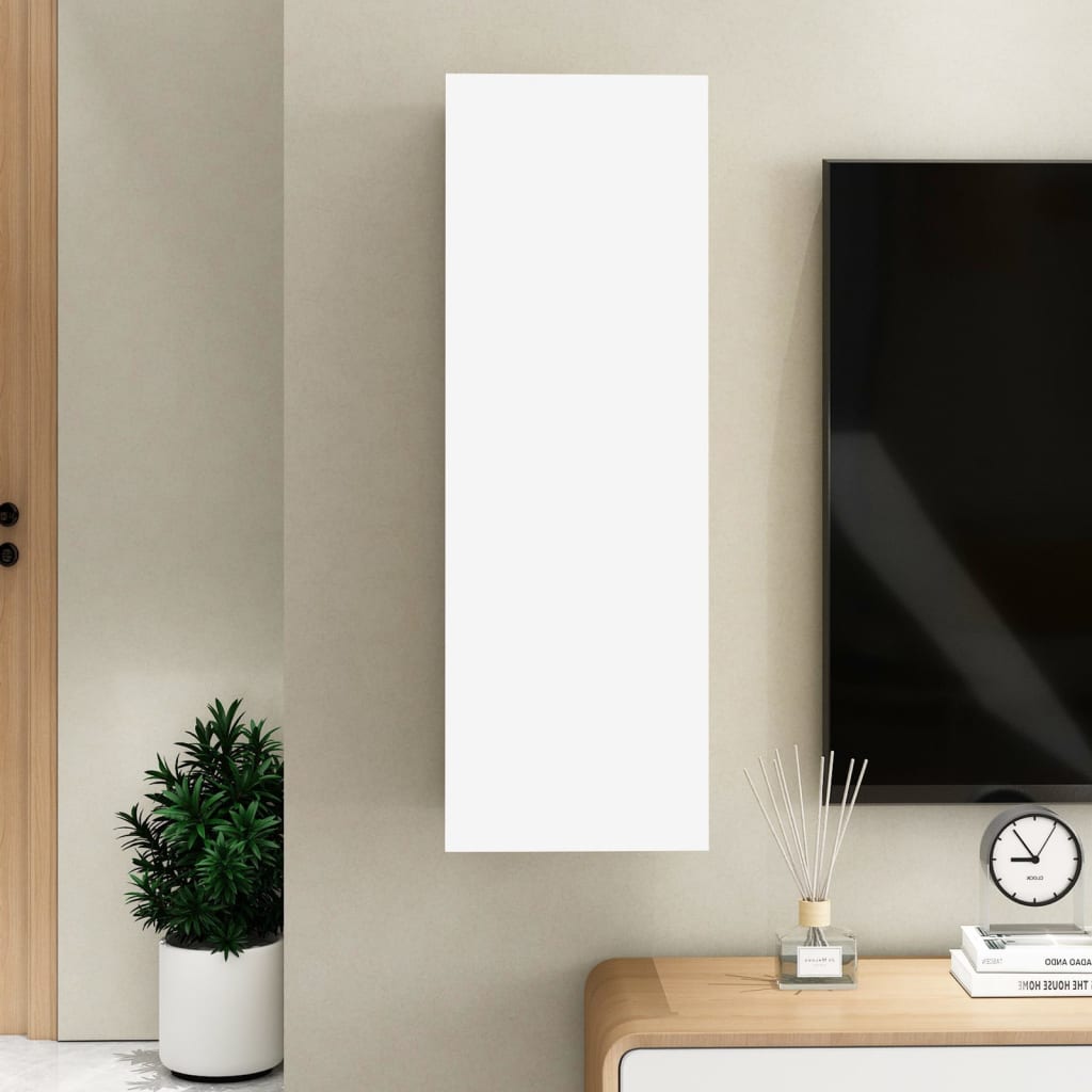 Meuble TV Blanc 30,5x30x90 cm Bois d’ingénierie - XIOS