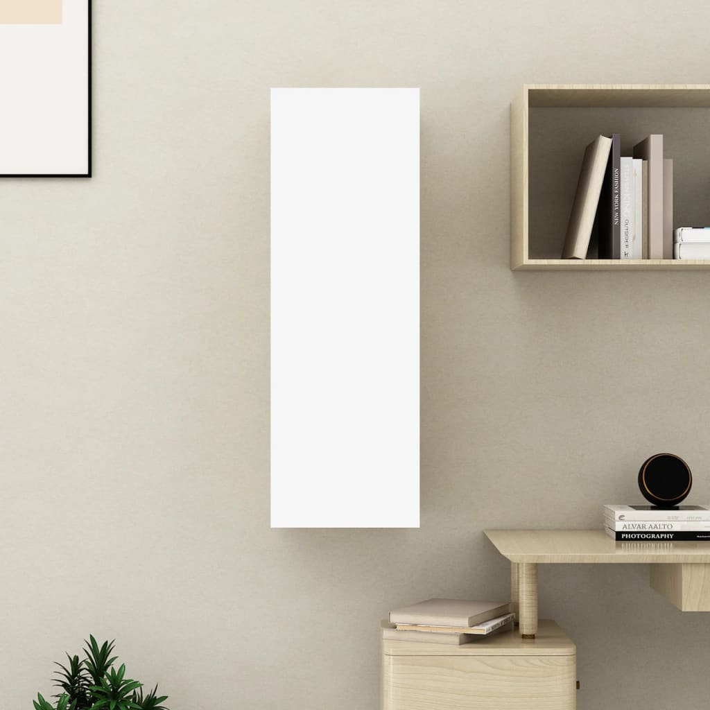 Meuble TV Blanc 30,5x30x90 cm Bois d’ingénierie - XIOS