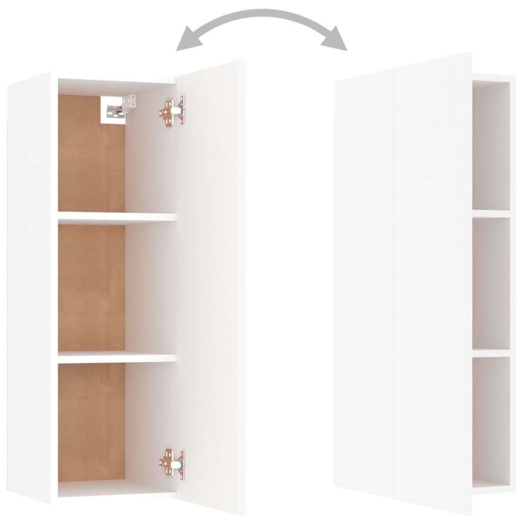 Meubles TV 2 pcs Blanc 30,5x30x90 cm Bois d’ingénierie - XIOS