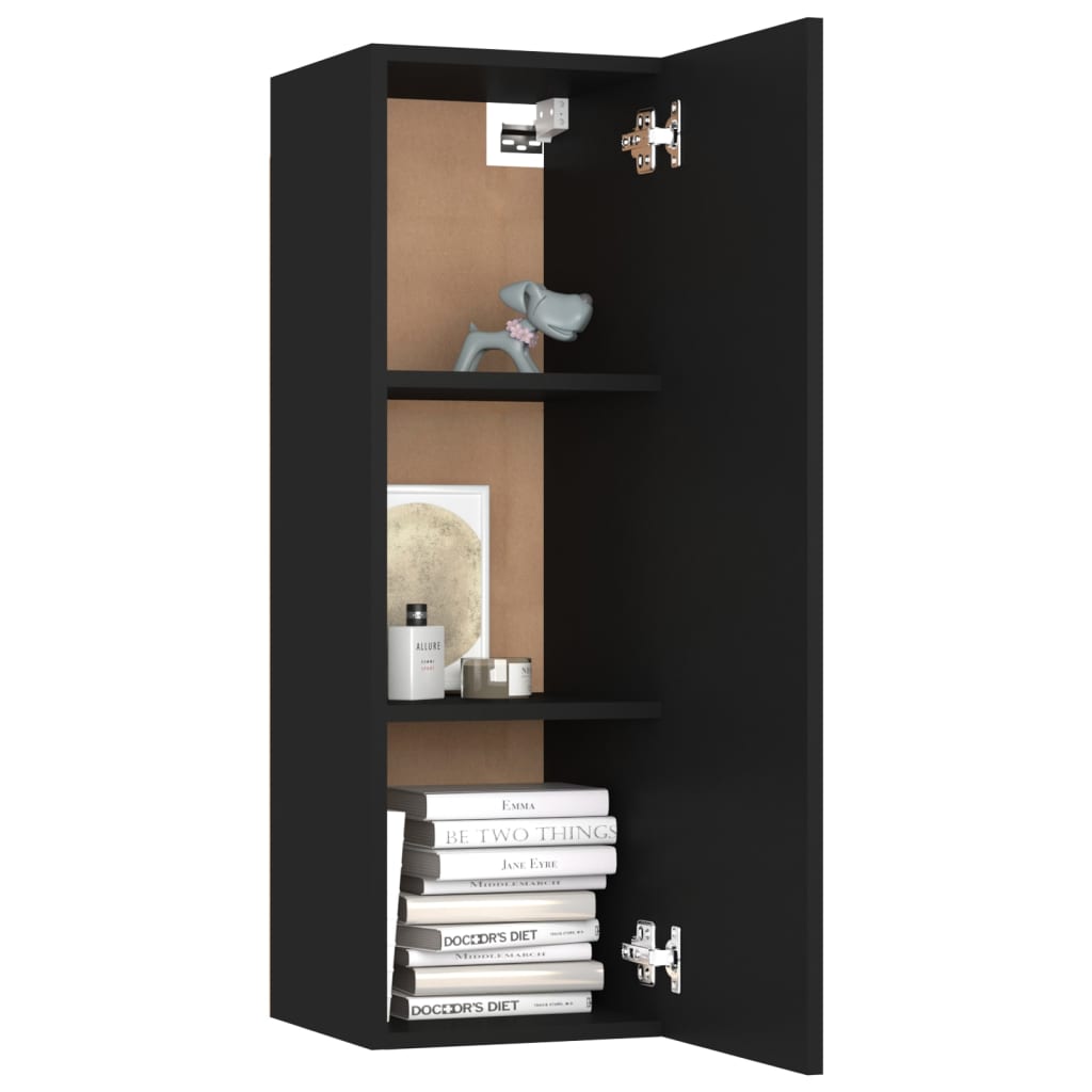 Meubles TV 2 pcs Noir 30,5x30x90 cm Bois d’ingénierie - XIOS