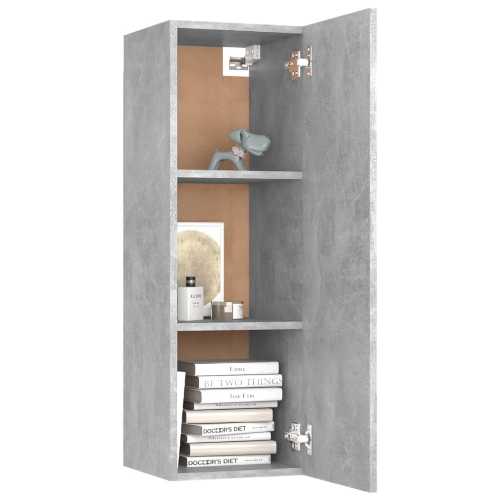 Meubles TV 2 pcs Gris béton 30,5x30x90 cm Bois d’ingénierie - XIOS