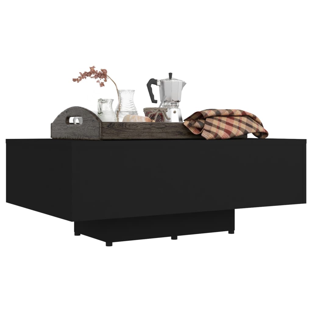 Table basse Noir 85x55x31 cm Bois d'ingénierie - XIOS