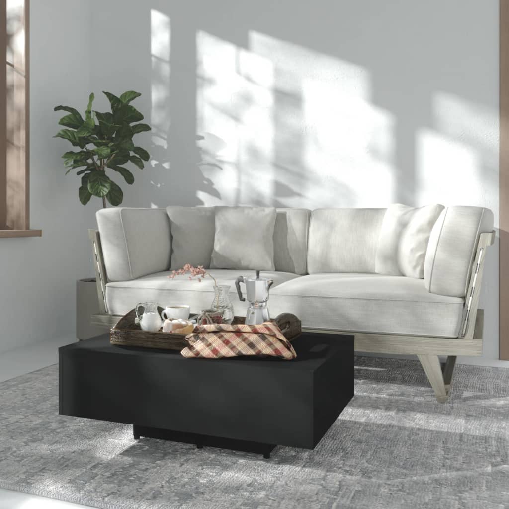 Table basse Noir 85x55x31 cm Bois d'ingénierie - XIOS