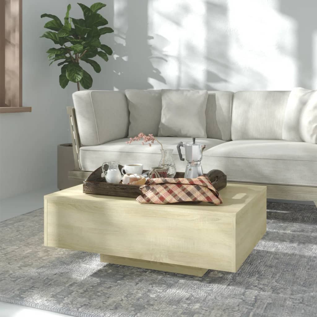 Table basse Chêne sonoma 85x55x31 cm Bois d'ingénierie - XIOS