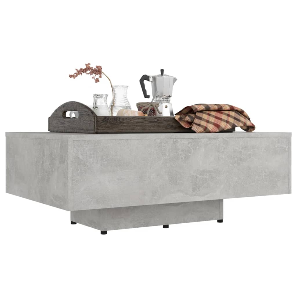 Table basse Gris béton 85x55x31 cm Bois d'ingénierie - XIOS