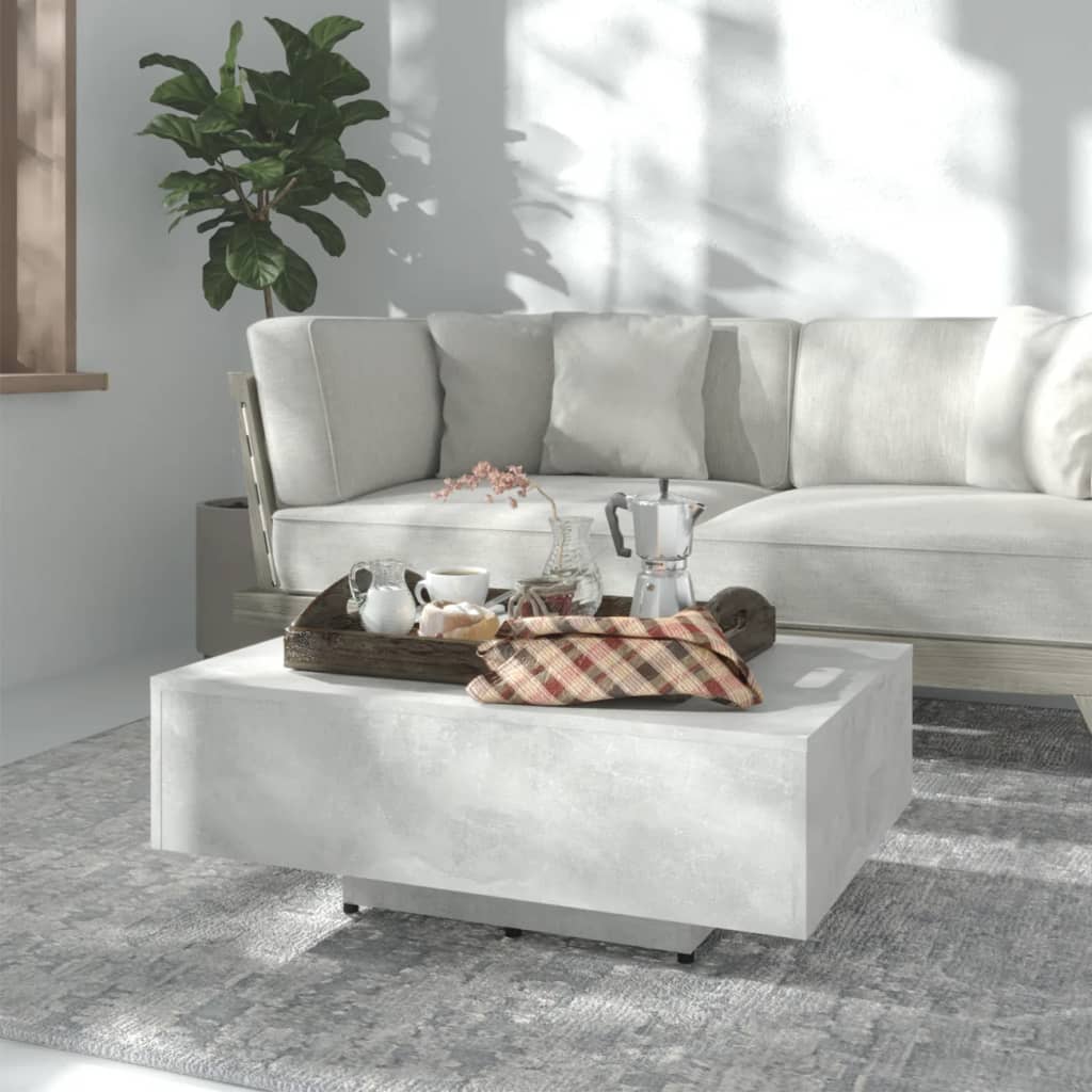 Table basse Gris béton 85x55x31 cm Bois d'ingénierie - XIOS