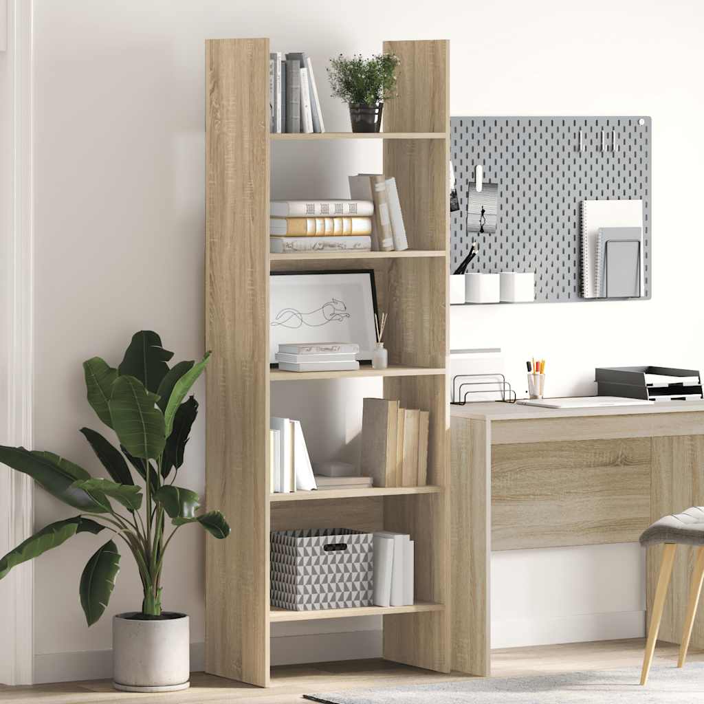 Bibliothèque Chêne sonoma 60x35x180 cm Bois d’ingénierie - XIOS