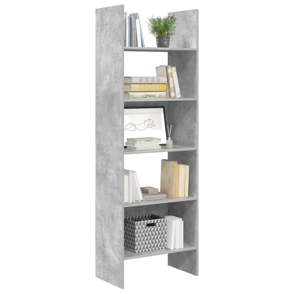 Bibliothèque Gris béton 60x35x180 cm Bois d’ingénierie - XIOS
