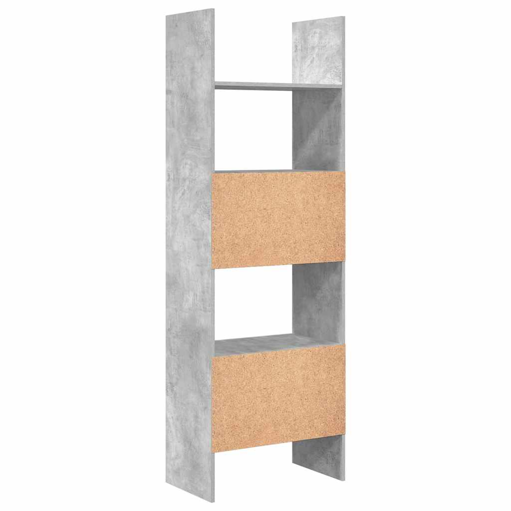 Bibliothèque Gris béton 60x35x180 cm Bois d’ingénierie - XIOS