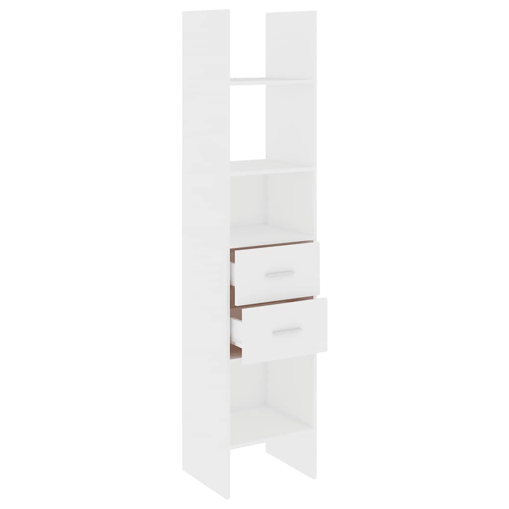 Bibliothèque Blanc 40x35x180 cm Bois d'ingénierie - XIOS