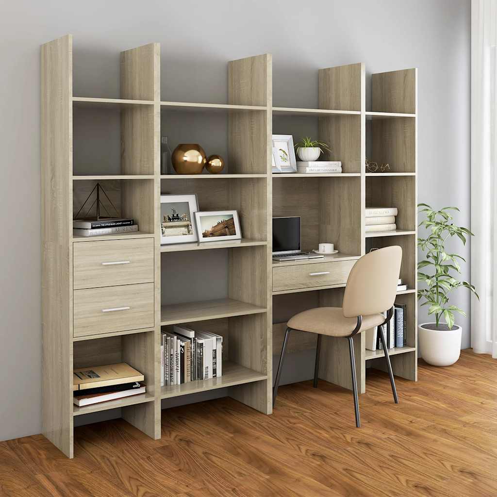 Bibliothèque Chêne sonoma 40x35x180 cm Bois d’ingénierie - XIOS