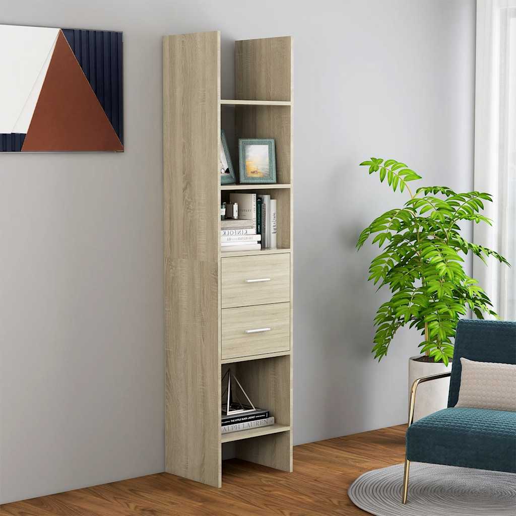 Bibliothèque Chêne sonoma 40x35x180 cm Bois d’ingénierie - XIOS