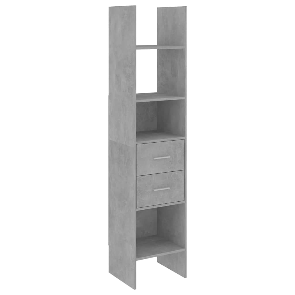 Bibliothèque Gris béton 40x35x180 cm Bois d’ingénierie - XIOS