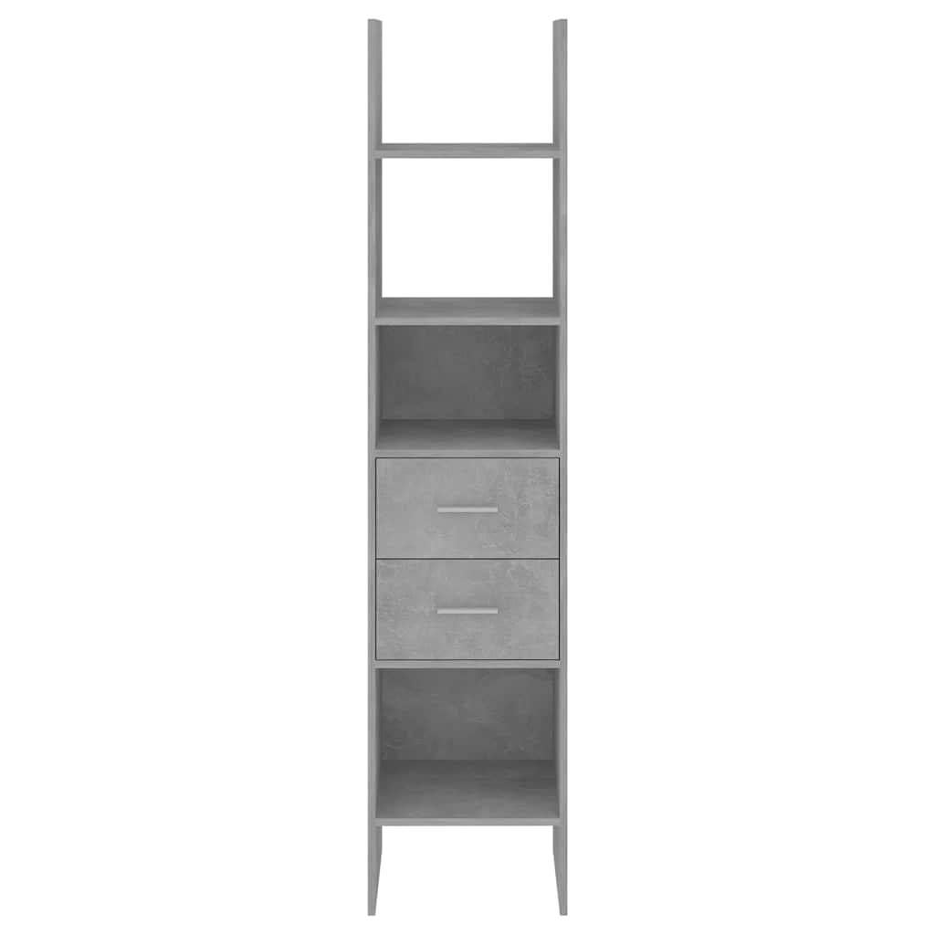 Bibliothèque Gris béton 40x35x180 cm Bois d’ingénierie - XIOS