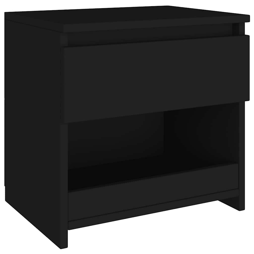 Tables de chevet 2 pcs Noir 40x30x39 cm Bois d’ingénierie - XIOS