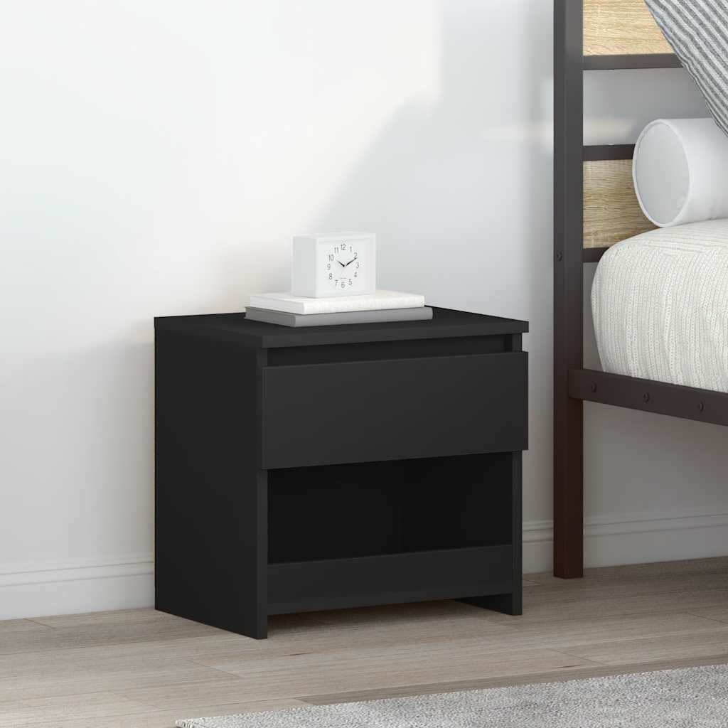 Tables de chevet 2 pcs Noir 40x30x39 cm Bois d’ingénierie - XIOS