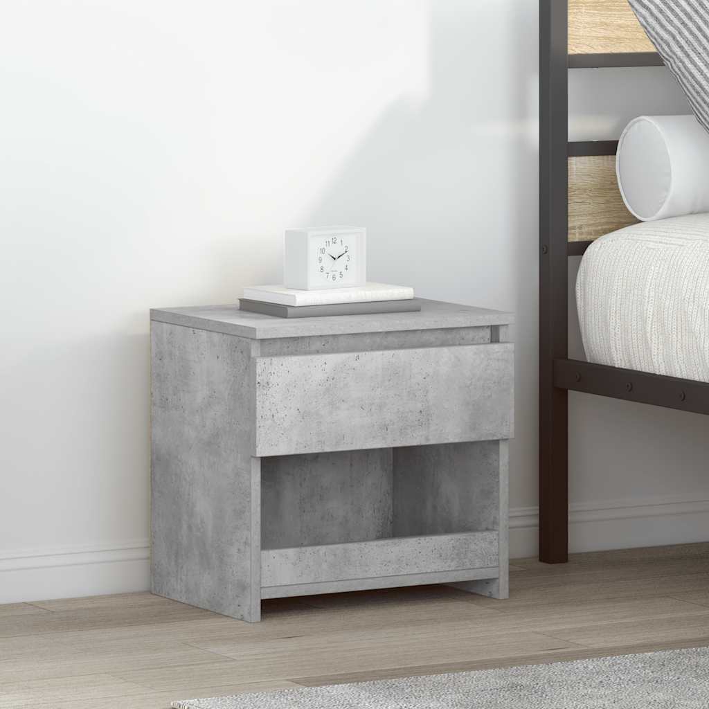 Tables de chevet 2 pcs Gris béton 40x30x39 cm Bois d’ingénierie - XIOS