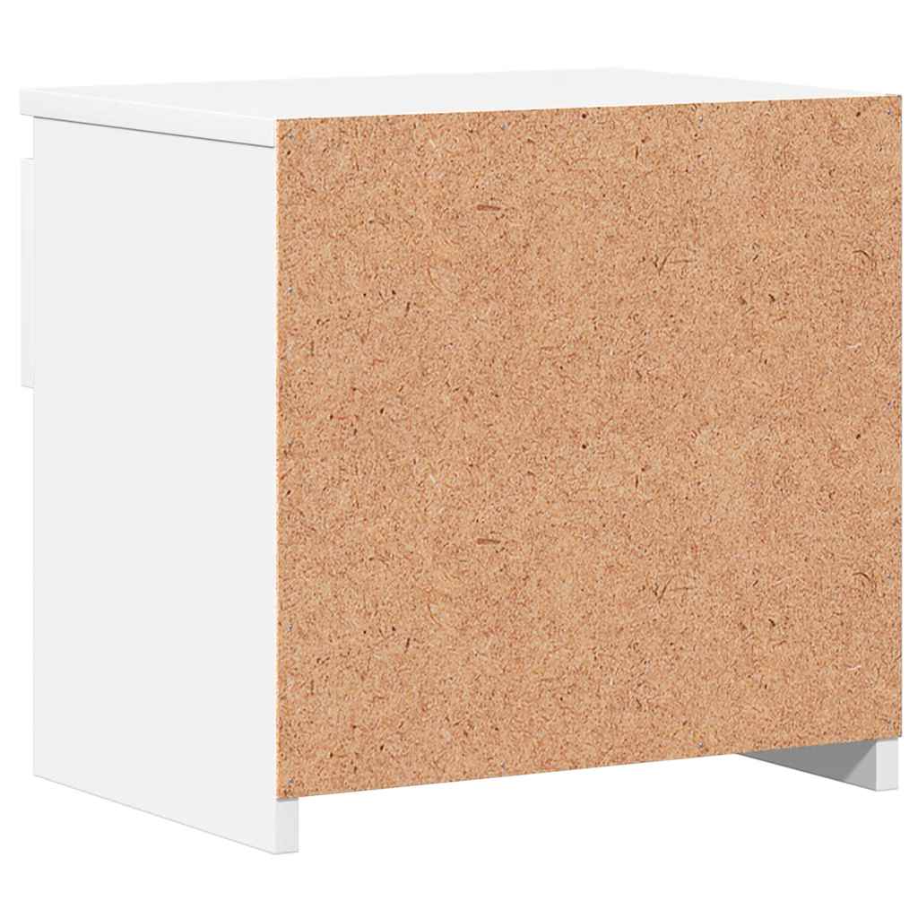 Table de chevet blanc brillant 40x30x39 cm bois d’ingénierie - XIOS