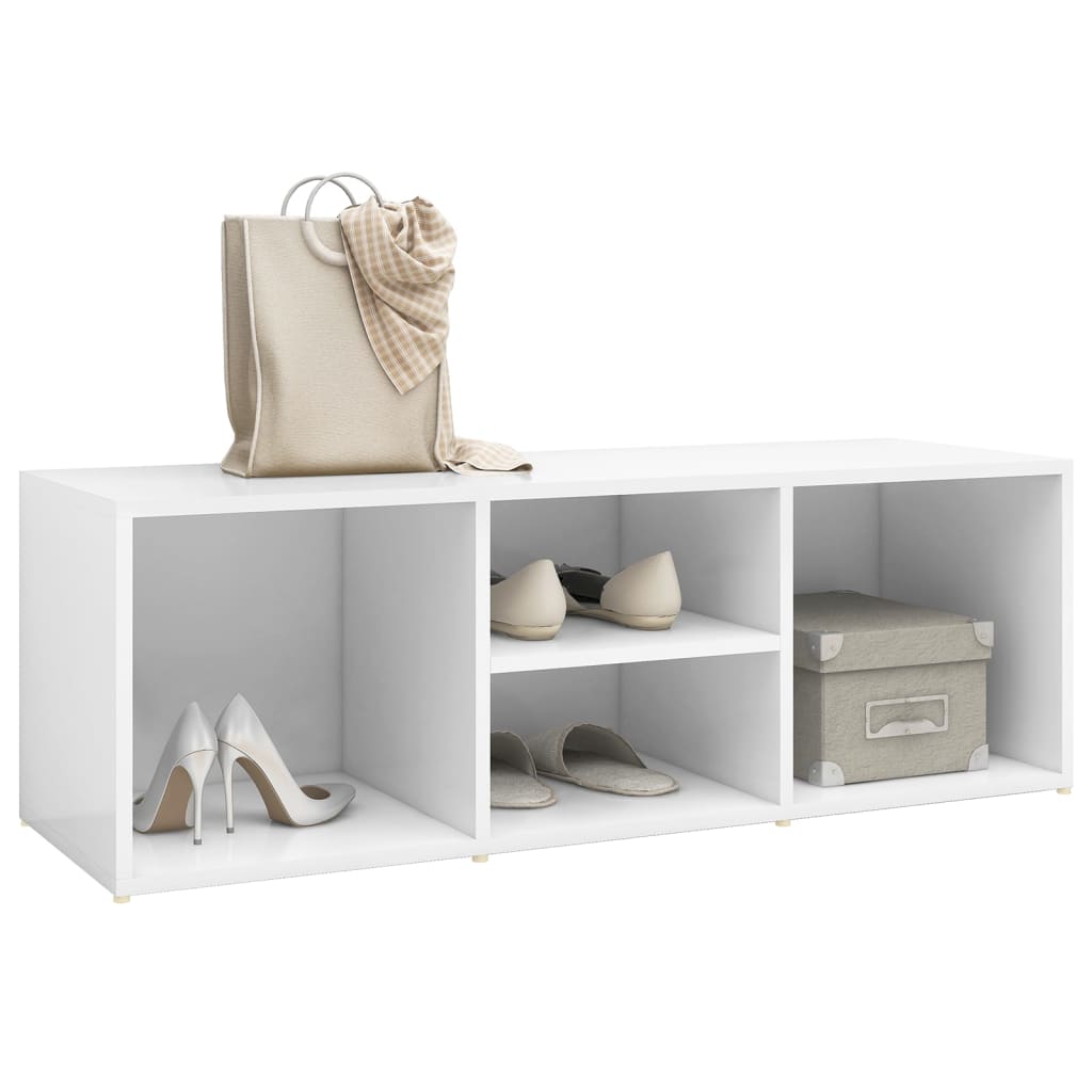 Banc à chaussures Blanc 105x35x35 cm Aggloméré - XIOS